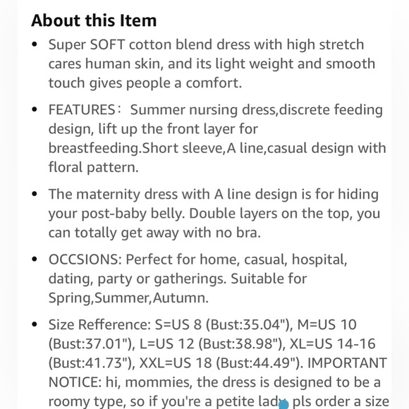 Quinee Maternity Nursing/Breastfeeding Dress - Picture 7 of 8